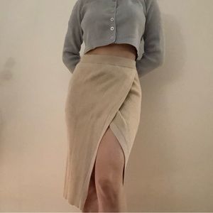 xxsp abercrombie | cream slit skirt